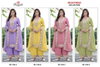 Ramsha R 1454 Crunchy Embroidery Top With Bottom Dupatta Exporters In India